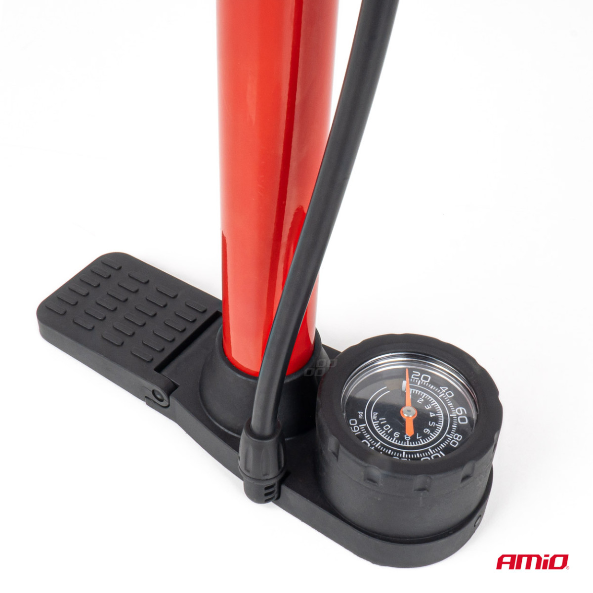 Metāla rokas sūknis ar manometru MINI PU08 AMIO-04343