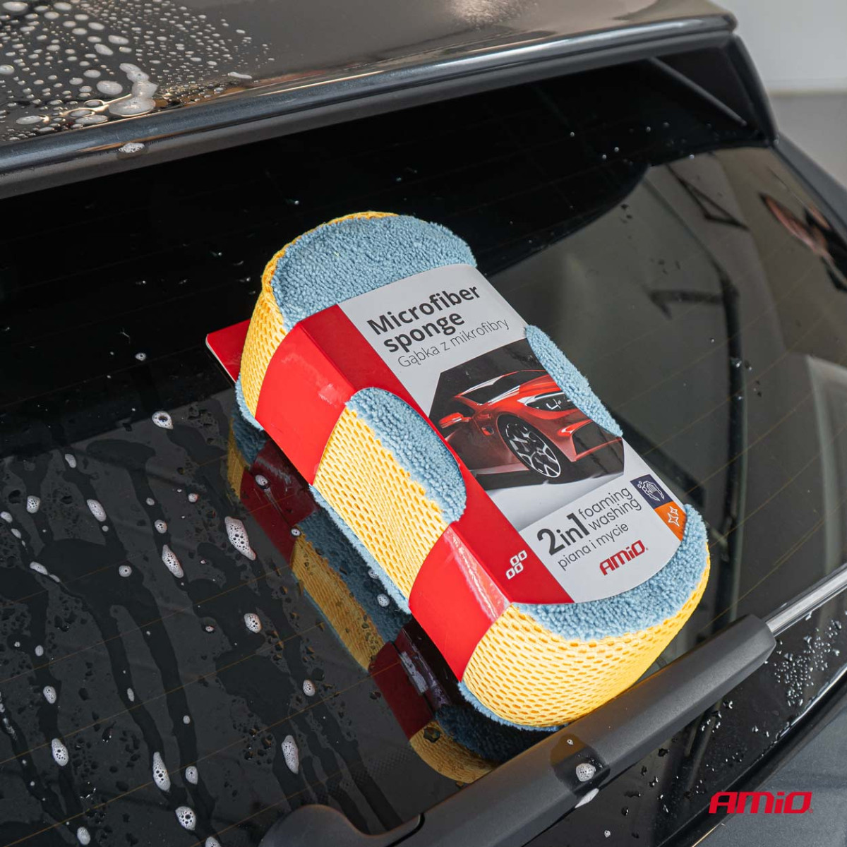 Mikrošķiedras sūklis, 23x10x6 cm AMiO-03840