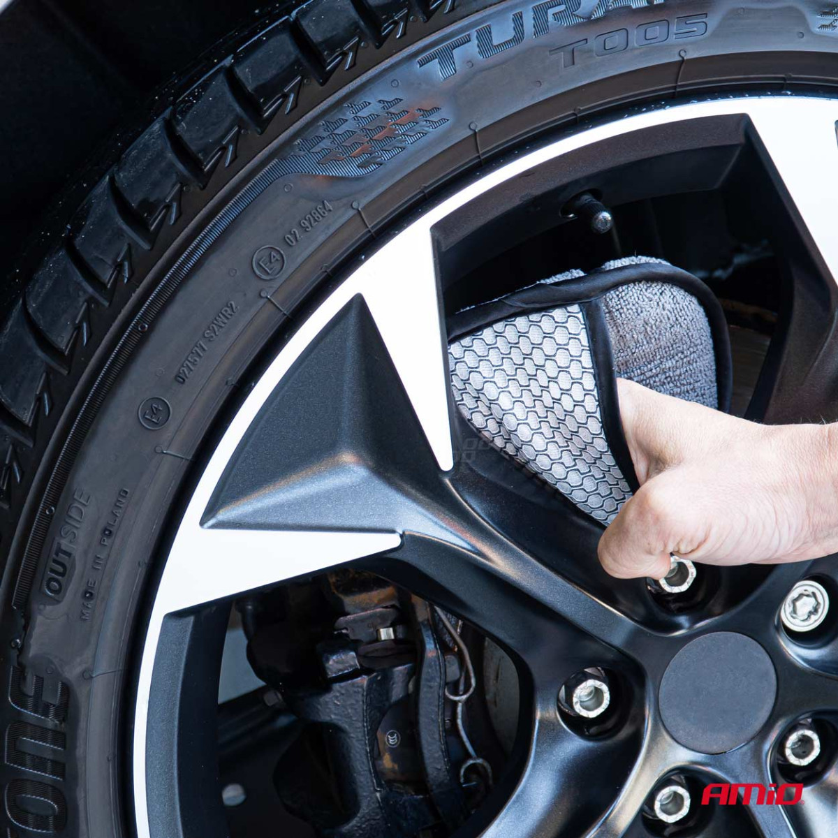 Mikrošķiedras sūklis disku tīrīšanai, 20x16x2 cm AMiO-03843