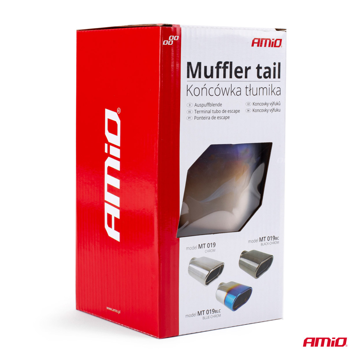 Izpūtēja uzgalis 30-50 mm, nerūsējošais tērauds, pulēta metāla efekts, AMIO-02356