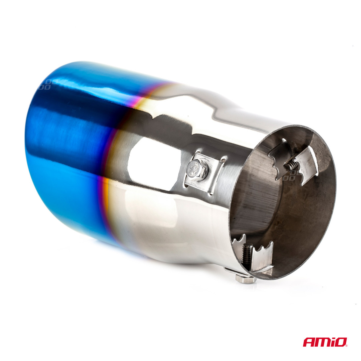 Izpūtēja uzgalis 48–65 mm, nerūsējošais tērauds, pulēta metāla efekts, AMIO-02198