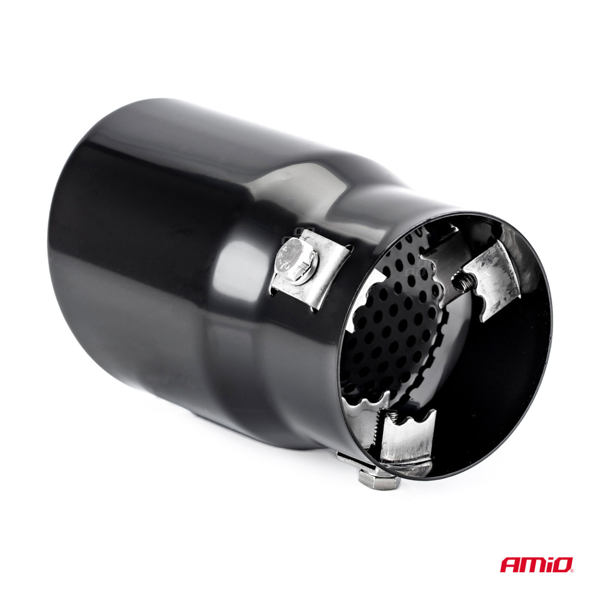 Izpūtēja uzgalis 43-62 mm, nerūsējošais tērauds, melns, AMIO-01317