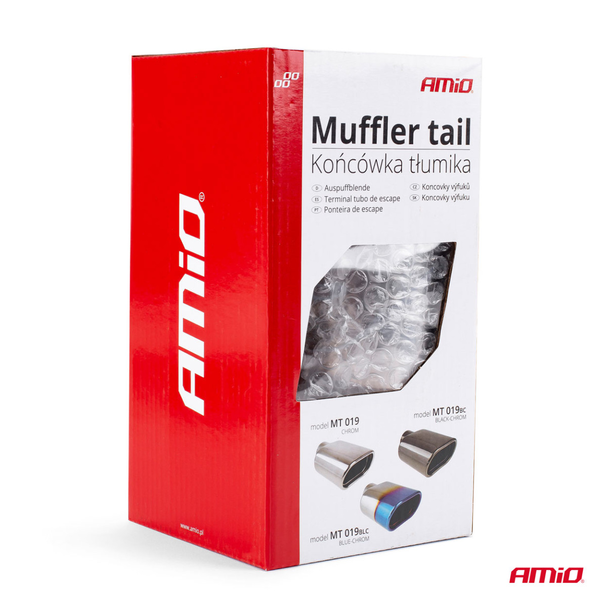 Izpūtēja uzgalis 33-50 mm, nerūsējošais tērauds, hromēts, AMIO-02190