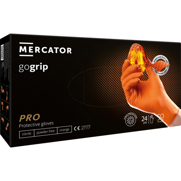 Nitrila cimdi GoGrip Orange, izmērs XXL, 50 gab. Nitrila cimdi GoGrip Orange, izmērs XXL, 50 gab.
