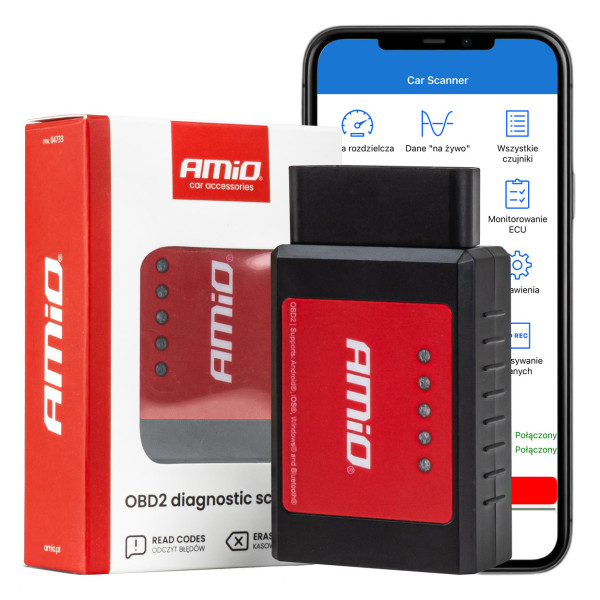 OBD2 BT XL diagnostikas skeneris (Bluetooth) AMIO-04733