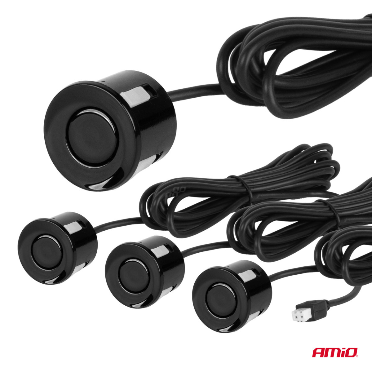 Parkošanās palīgsistēma LED-GRAF, 4 melni sensori 22 mm AMIO-01562