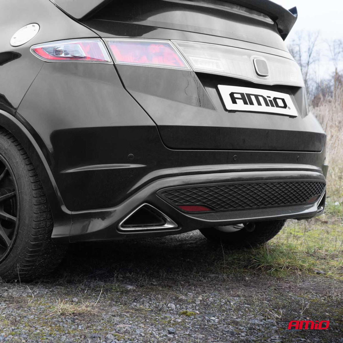 Parkošanās palīgsistēma LED-GRAF, 8 melni sensori 22 mm AMIO-01559