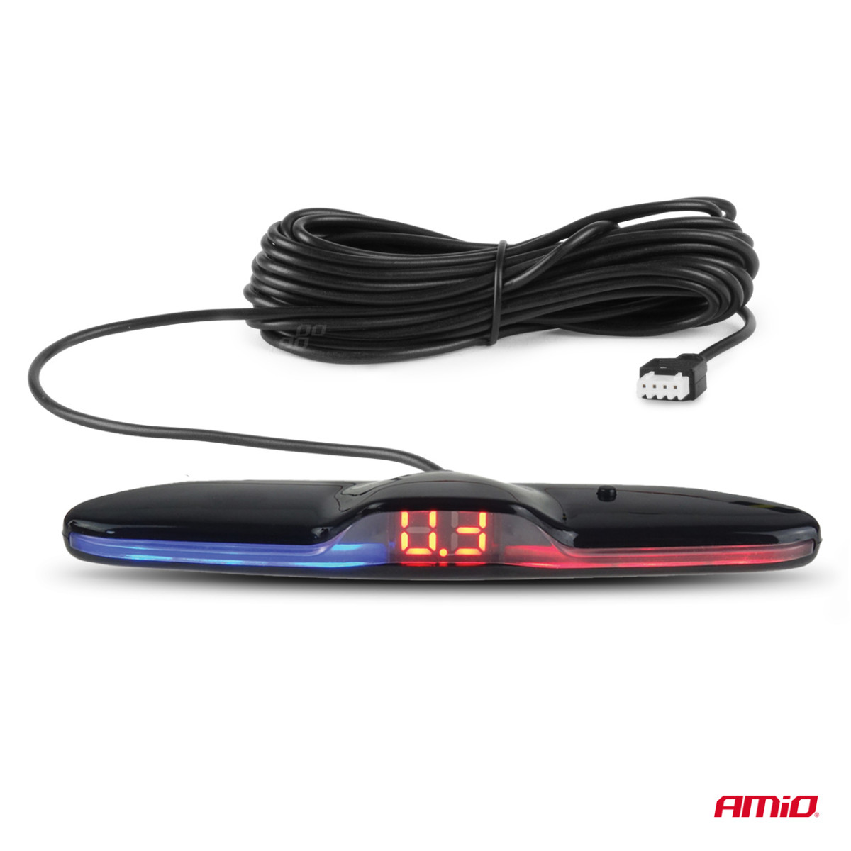 Parkošanās palīgsistēma MAX LED, 4 melni sensori, iekšēja montāža 16,5 mm AMIO-02291