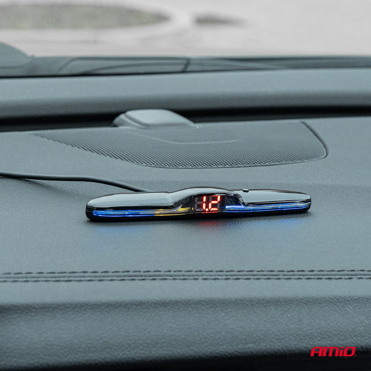 Parkošanās palīgsistēma MAX LED, 4 balti sensori 22 mm AMIO-02289