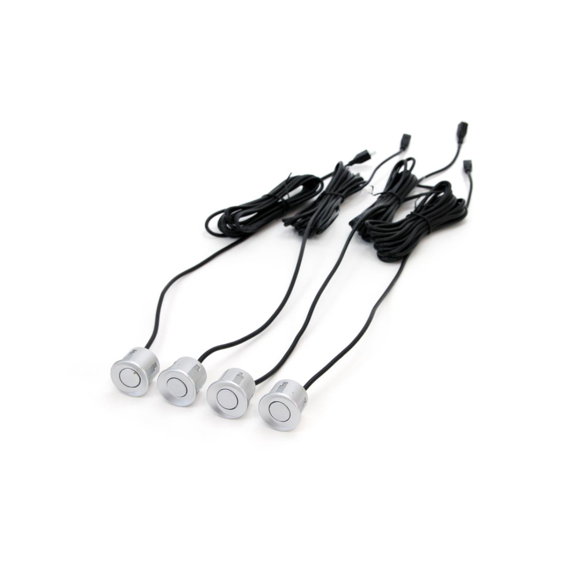 Parkošanās palīgsistēma TFT01 4.3" ar HD-305 LED kameru, 4 sudrabainiem sensoriem 28 mm