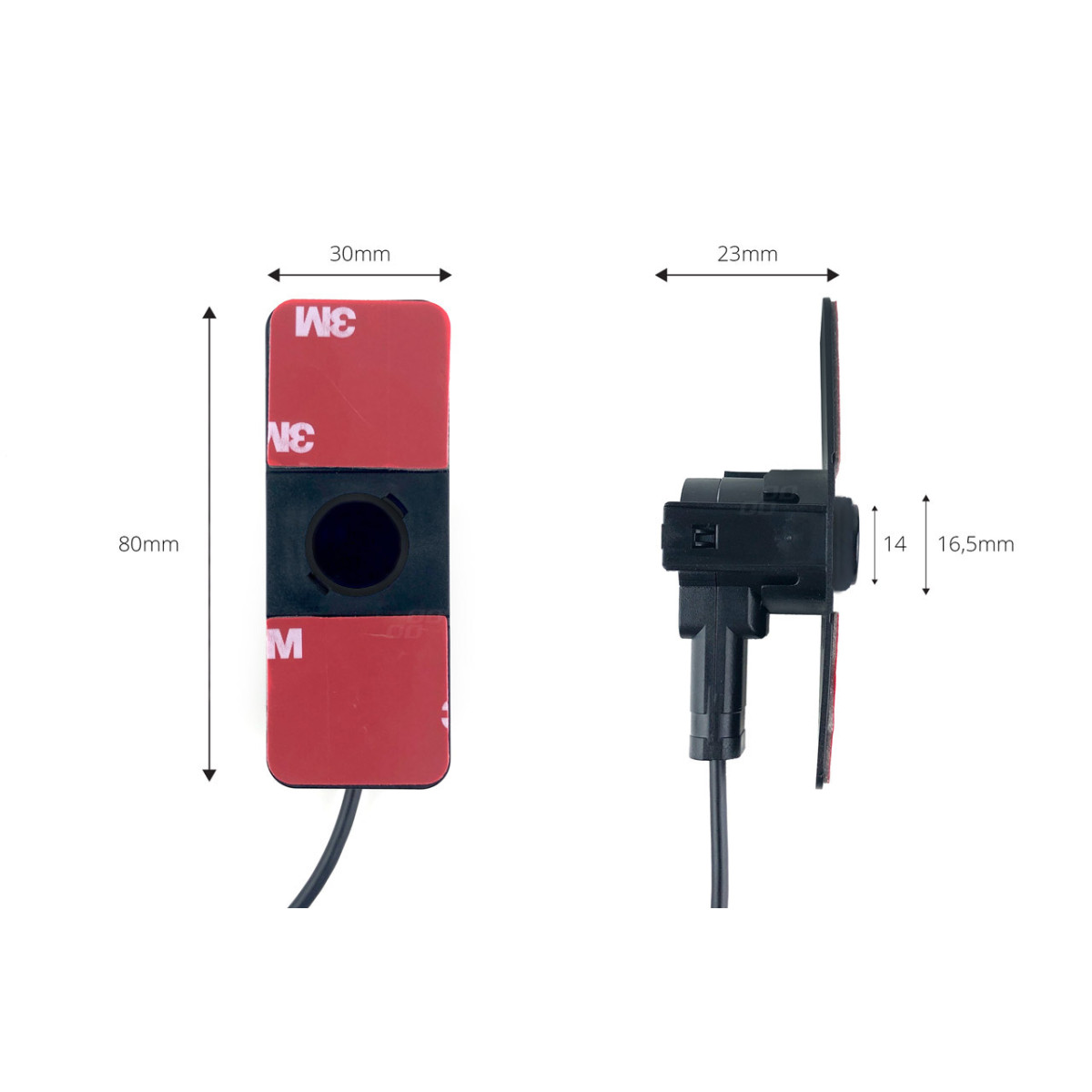 Parkošanās palīgsistēma TFT01 4,3" ar HD 315 LED kameru, 4 melniem sensoriem, iekšējai uzstādīšanai