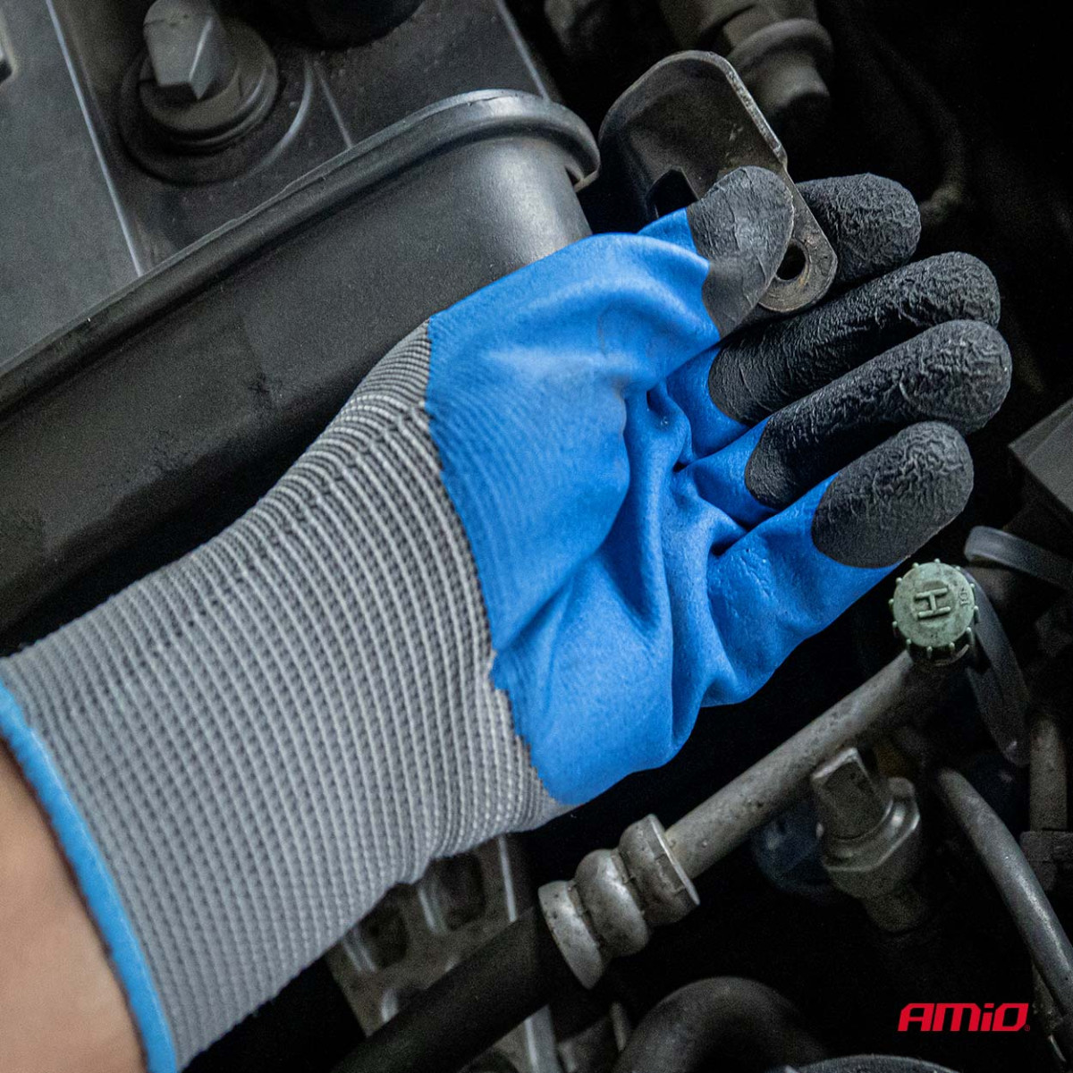 PE lateksa darba cimdi ar 3/4 putu pārklājumu, 10. izmērs, 4 gab. (2 pāri), 3131X