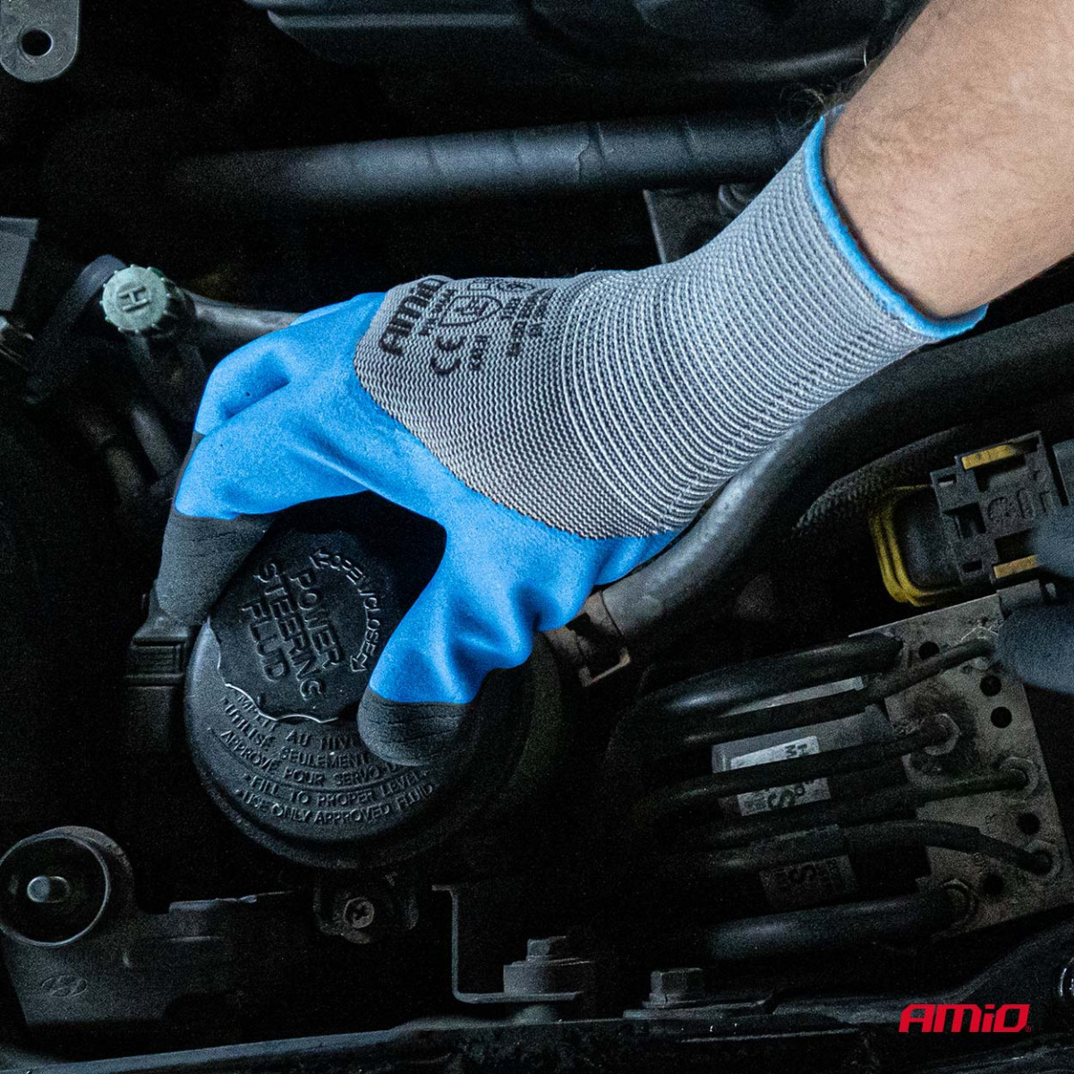 PE lateksa darba cimdi ar 3/4 putu pārklājumu, 11. izmērs, 4 gab. (2 pāri), 3131X