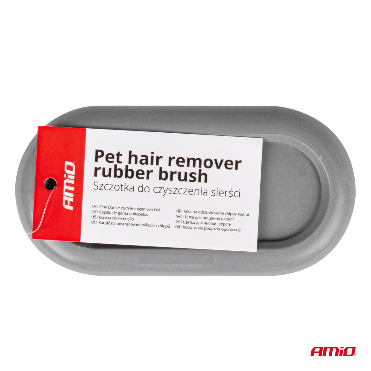 Gumijas birste dzīvnieku apmatojuma noņemšanai AMIO-04020
