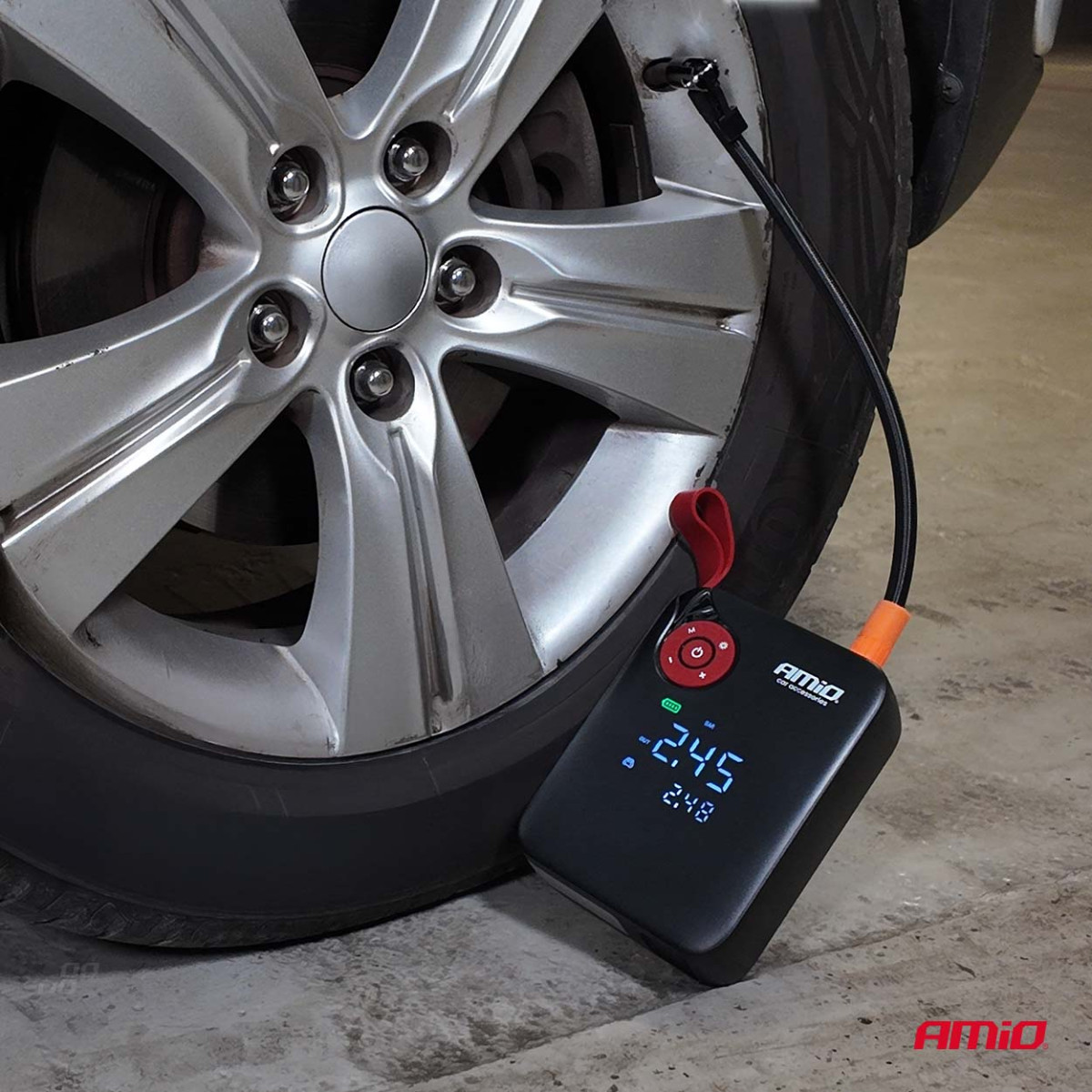 Mini 4in1 automašīnas palaišanas/LED/kompresora/ārējā akumulatora akumulators 12V 7.2Ah 600A PRO AMIO-04675