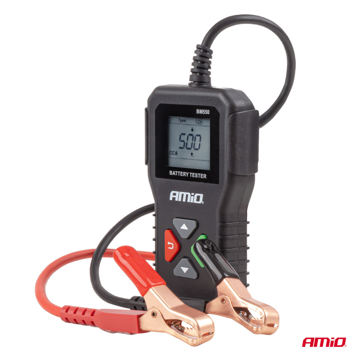 Profesionāls digitālais akumulatora testeris, 2-220 Ah, 6 V / 12 V / 24 V, AMIO-04920