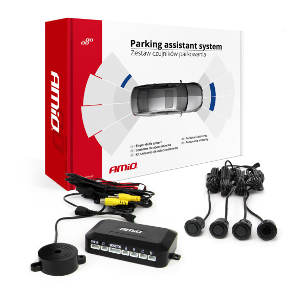 Parkošanās sensoru komplekts kamerai un LCD ekrānam, GOLD 18 mm AMIO-02992