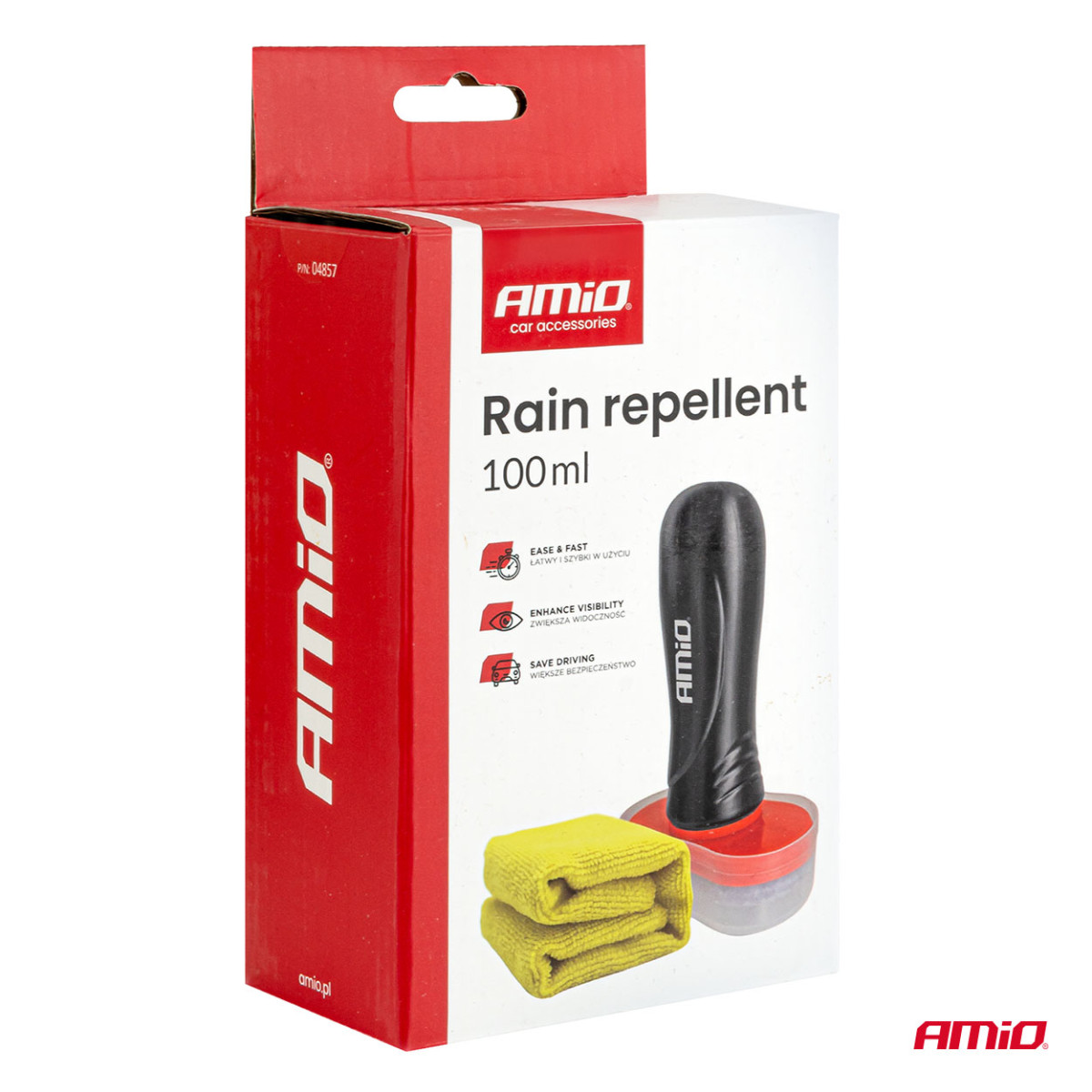 Neredzams stikla tīrīšanas līdzeklis 100 ml AMIO-04857