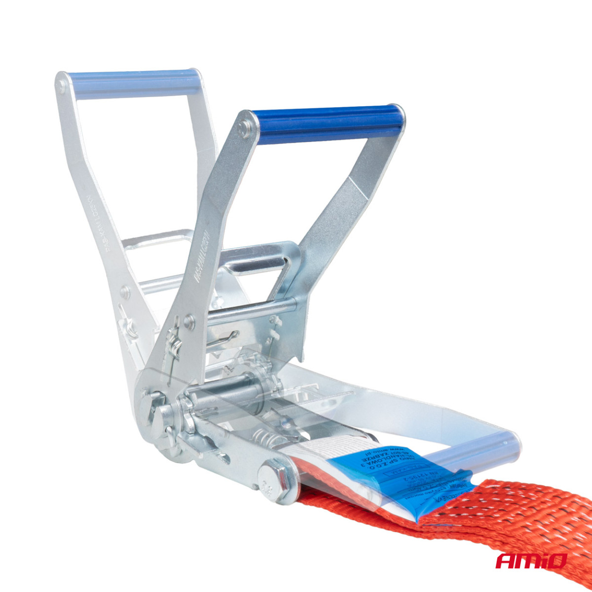 Kravas nostiprināšanas siksna ar spriegotāju 5000 kg, 12 m x 50 mm, AMIO-02022