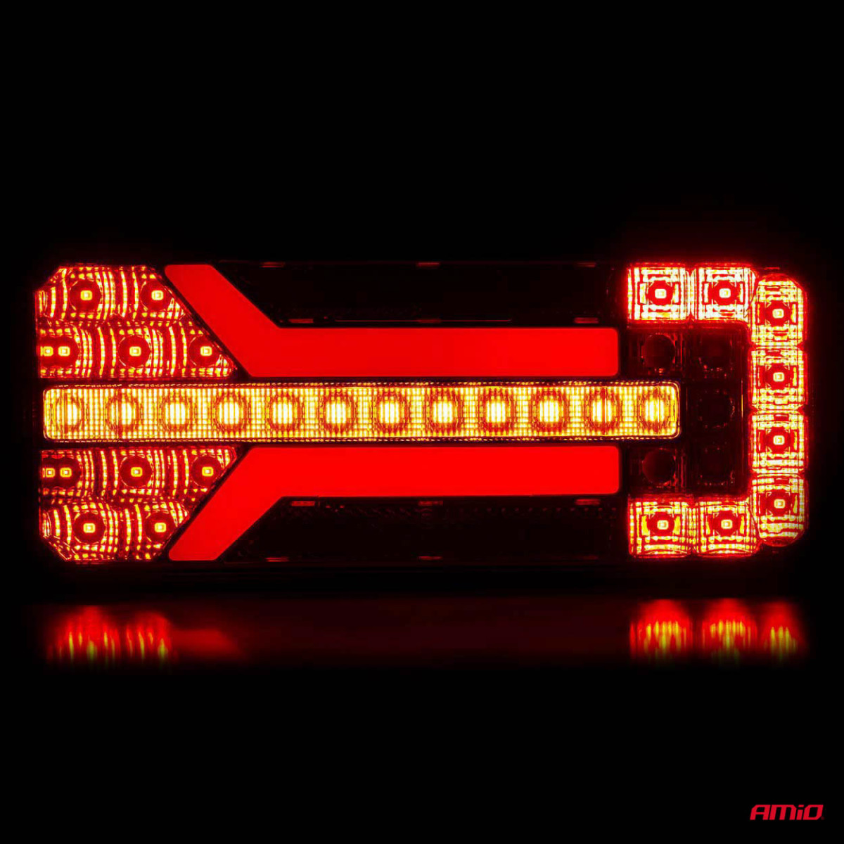 Daudzfunkcionāls LED aizmugurējais lukturis RCL-01-LR dinamiskais, kreisais