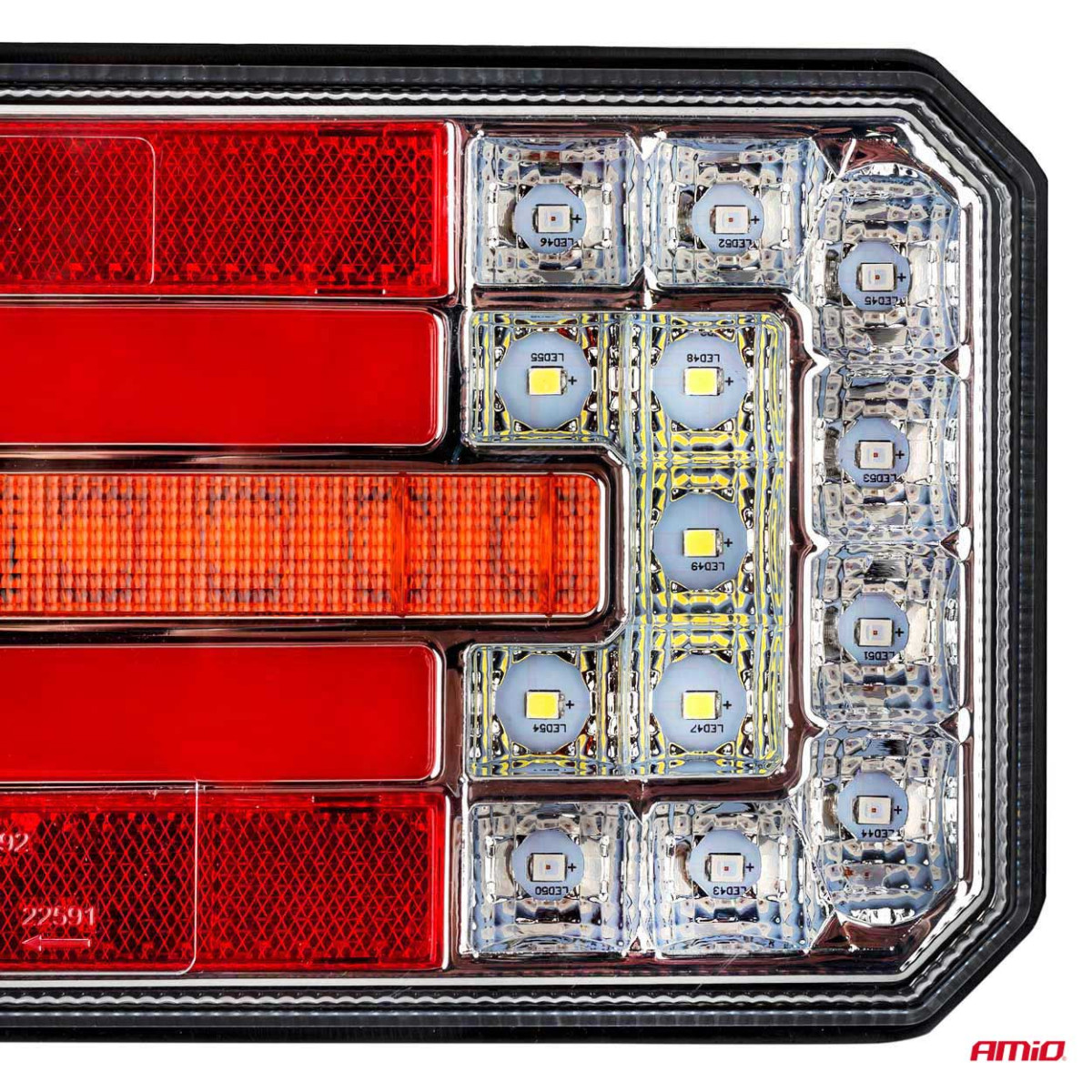 Daudzfunkcionāls LED aizmugurējais lukturis RCL-01-LR dinamiskais, kreisais