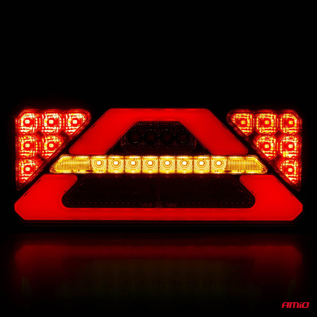 LED kombinētais aizmugurējais lukturis AMiO RCL-02-L dinamiskais, kreisais