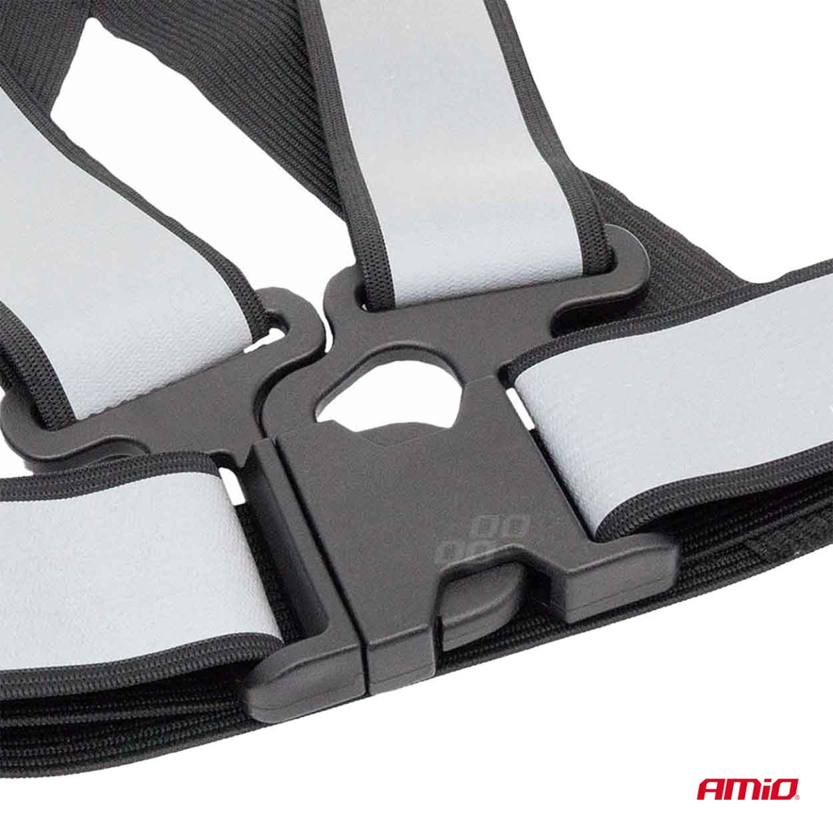 Atstarojoša veste ar siksnām – melna AMIO-03938