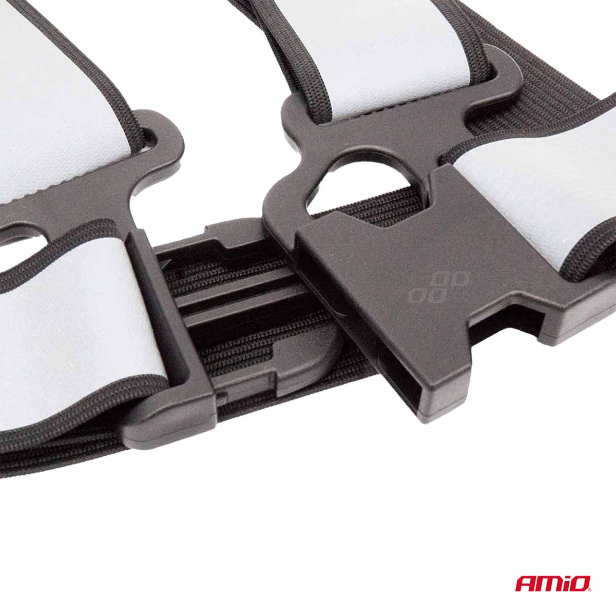 Atstarojoša veste ar siksnām – melna AMIO-03938