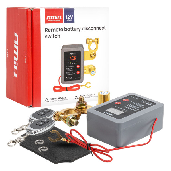 Tālvadības akumulatora atvienotājs 12V 240A (BATT) AMIO-04832