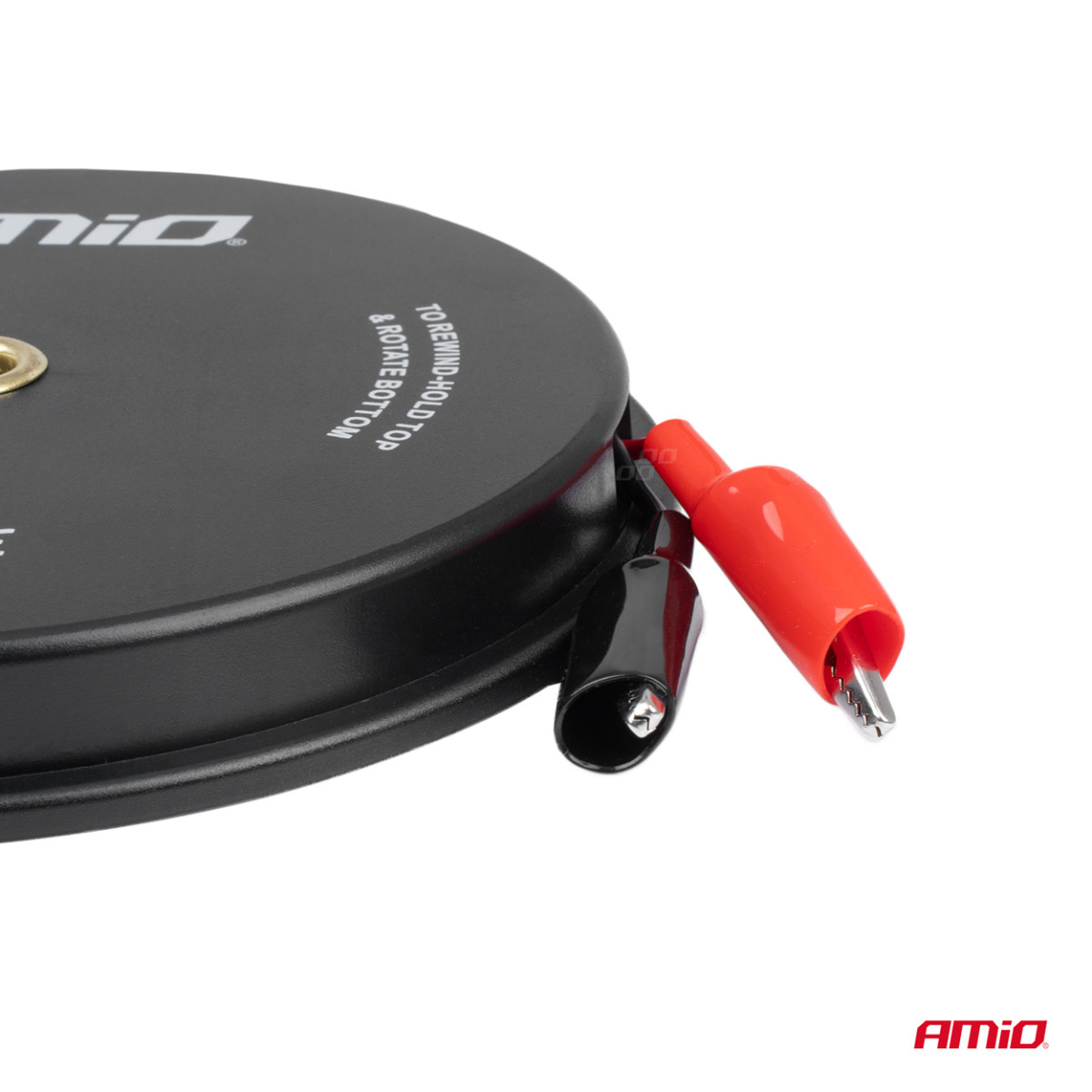 Sarūkoši testa vadi ar krokodila skavām 2 × 9 m AMIO-04275