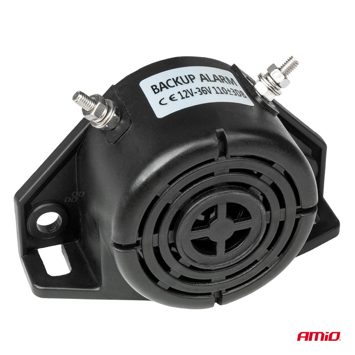 Atpakaļgaitas skaņas signāls – 110 dB, 12–36 V, AMIO-01730