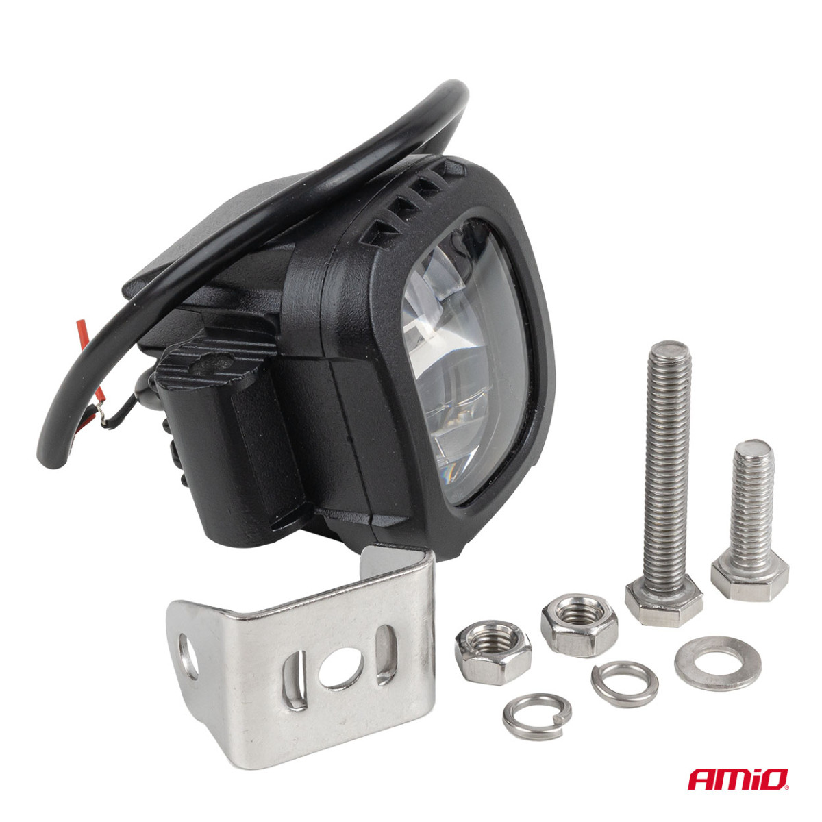 Drošības zonas apgaismojums iekrāvējiem, sarkana gaisma, 10W 10–80V IP6K9K AMIO-04868