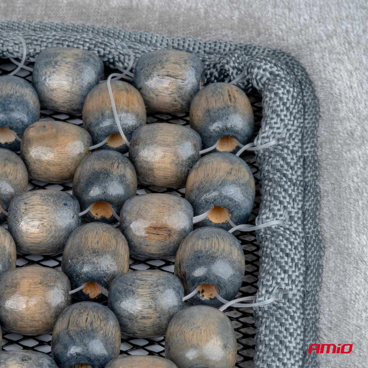 Automašīnas sēdekļa paklājiņš ar pērlītēm 90 x 44 cm - pelēks