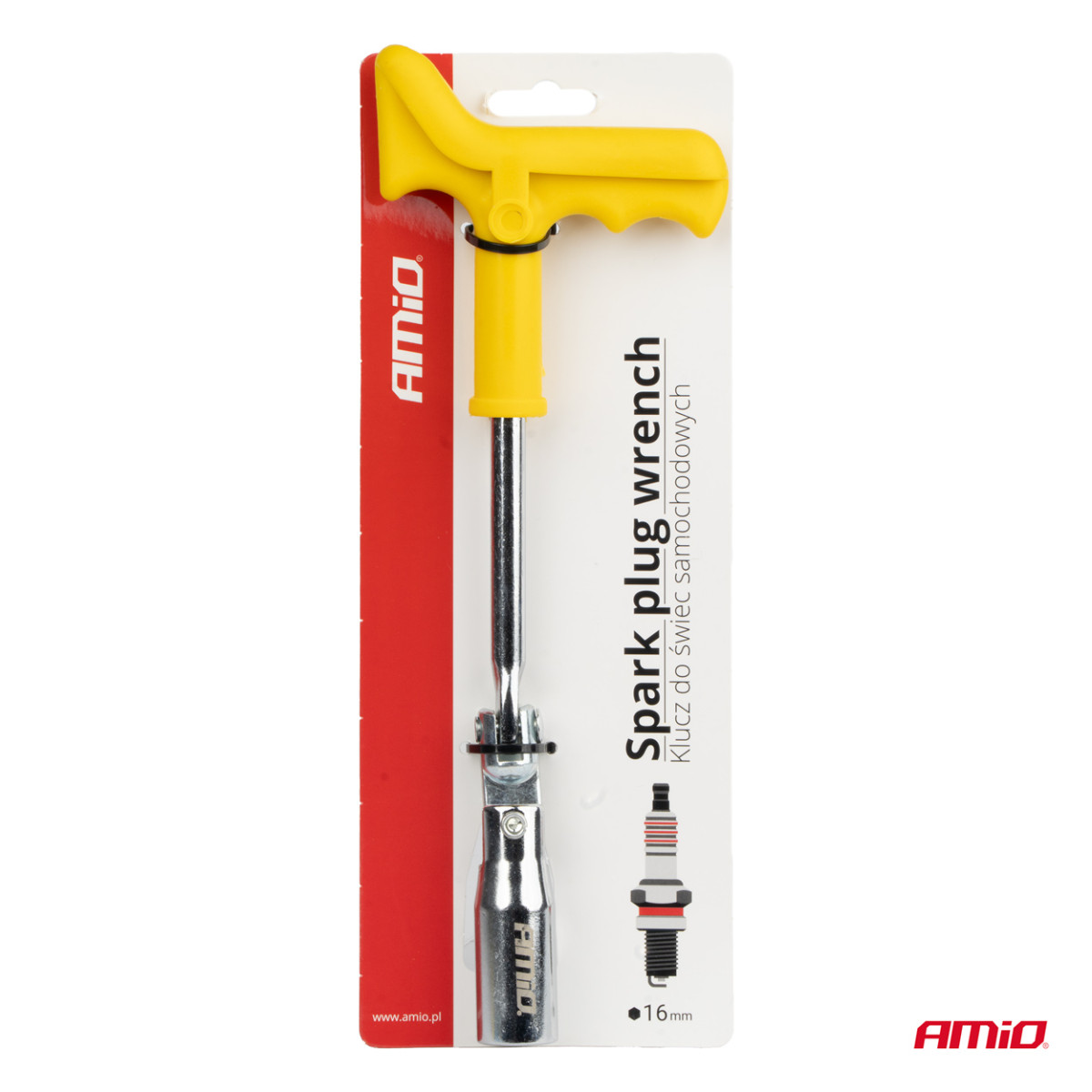 Aizdedzes sveču atslēga 16mm SPW-16 AMIO-01719