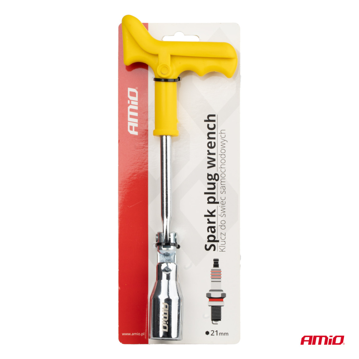 Aizdedzes sveču atslēga 21 mm SPW-21 AMIO-01720