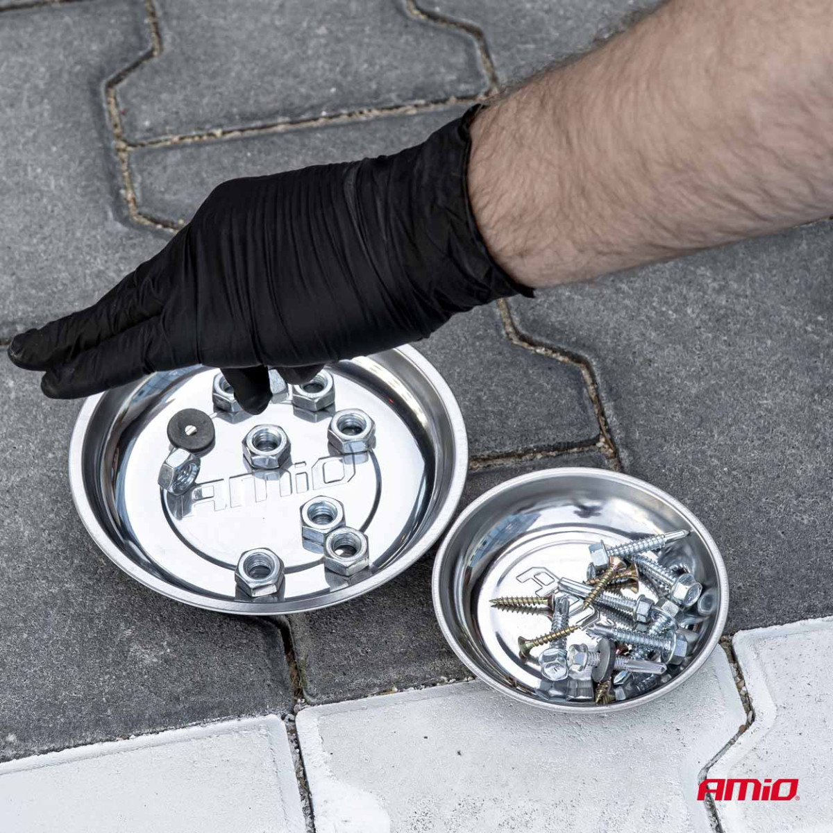 Nerūsējošā tērauda magnētisko paplāšu komplekts, 110 un 150 mm AMIO-04916