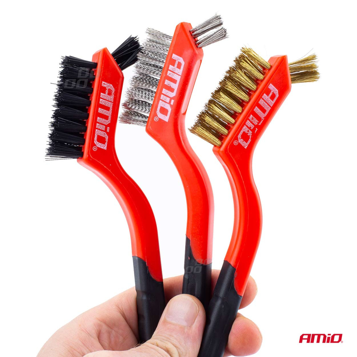 Tērauda/stiepļu suku komplekts, 3 gab.