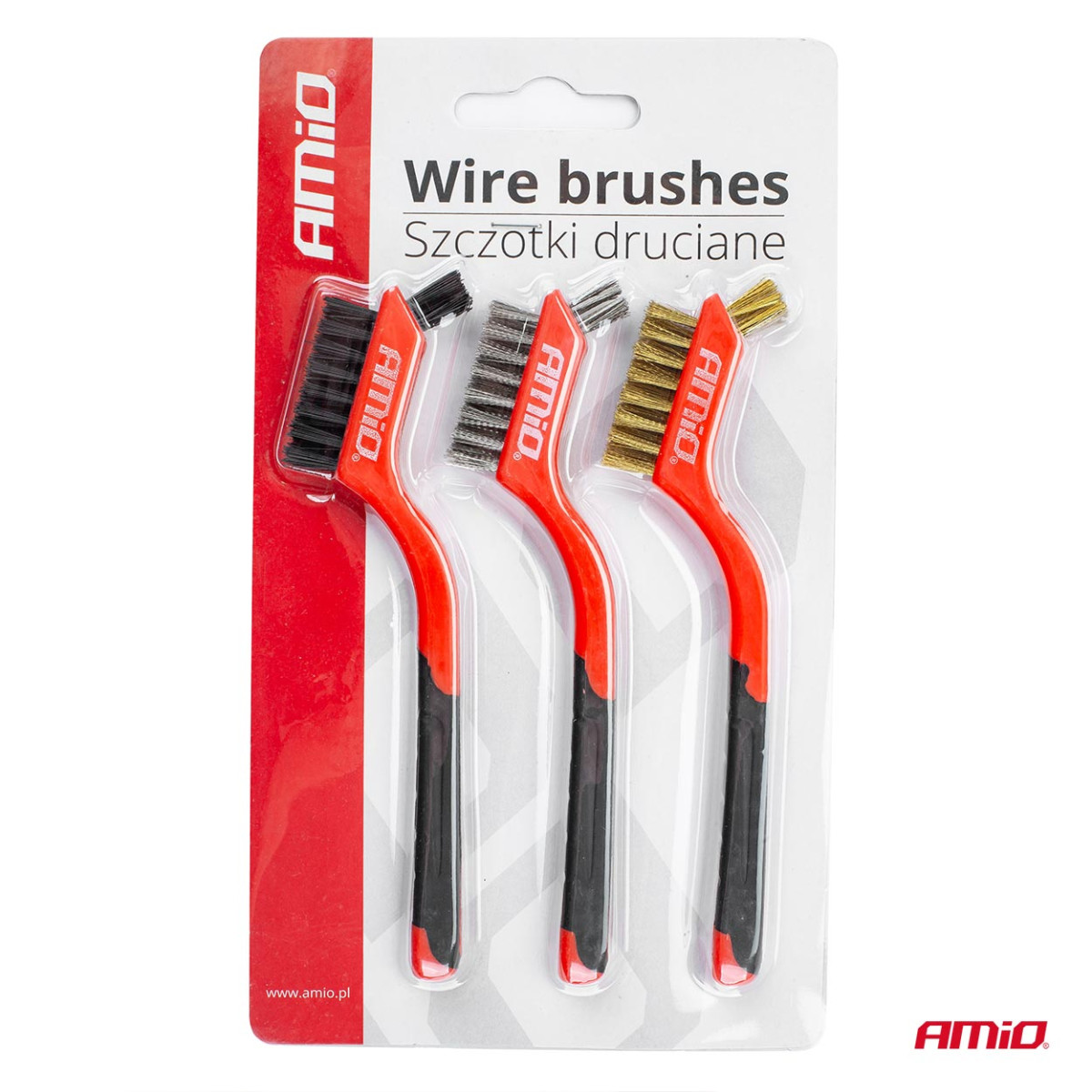 Tērauda/stiepļu suku komplekts, 3 gab.