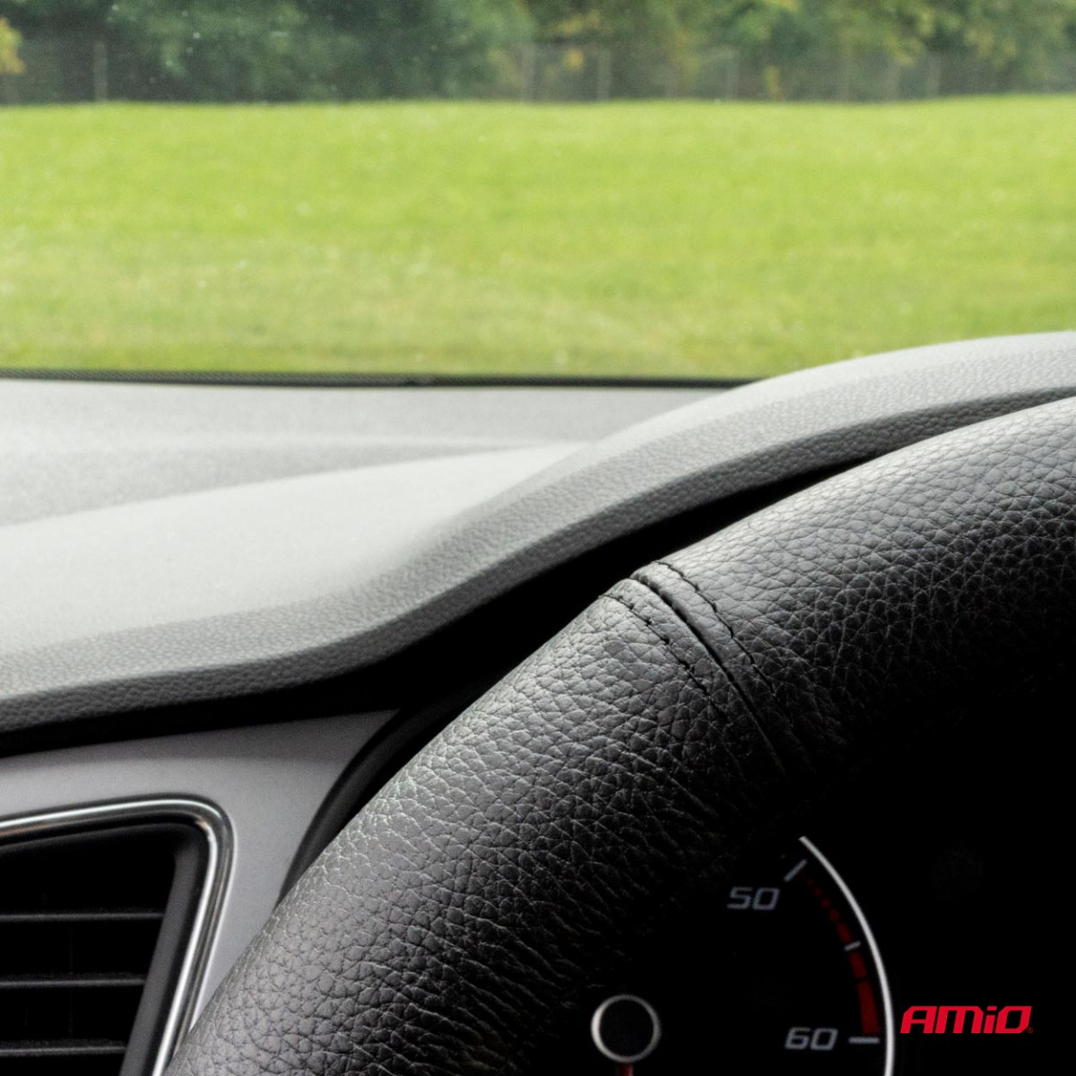 Stūres rata pārvalks ar īstu ādu 44-46 cm, XXL