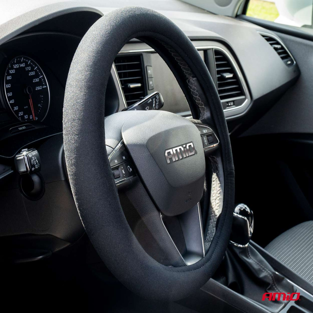 Automašīnas stūres pārsegs 37-39 cm, M, velūrs