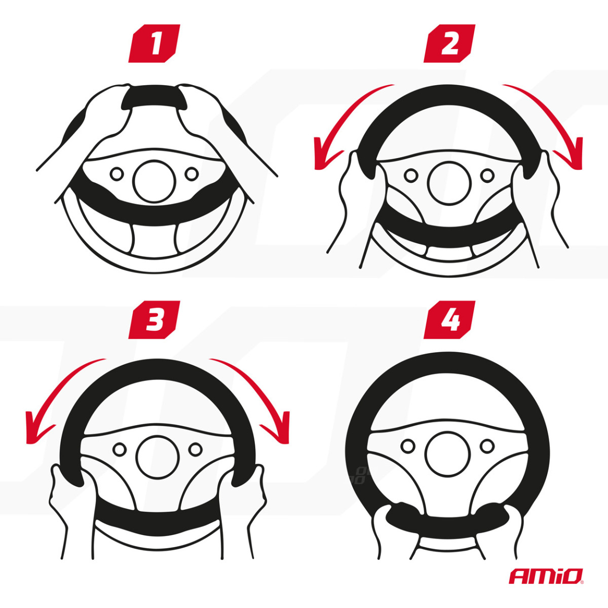 Automašīnas stūres pārsegs 37-39 cm, SWC-56-M