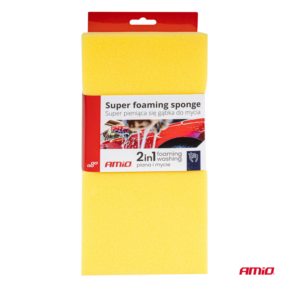 Automazgāšanas sūklis, mīksts, ļoti putojošs, 28x14x7 mm AMiO-03842