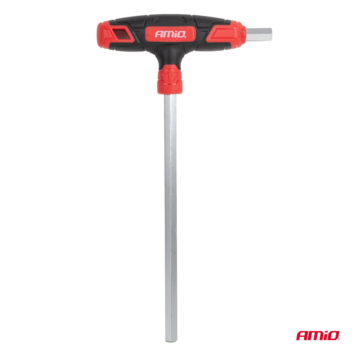 SEŠSTĀSTU (HEX) atslēgu komplekts ar T veida rokturi, 8 gab. AMIO-04826