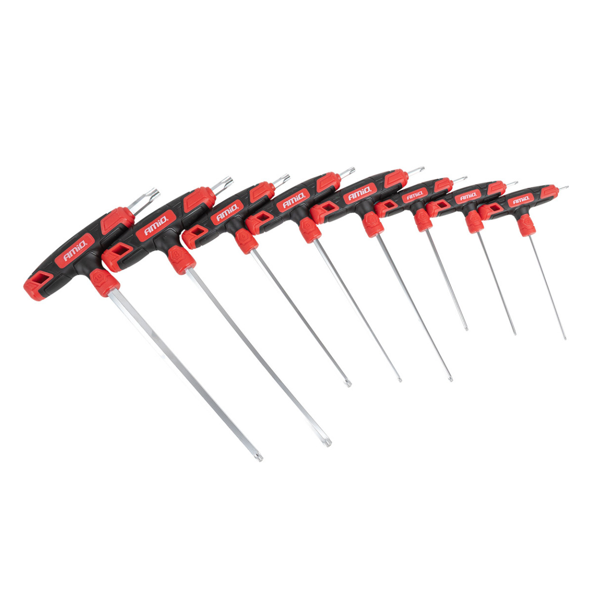 Torx atslēgu komplekts ar T veida rokturi, 8 gab. AMIO-04827