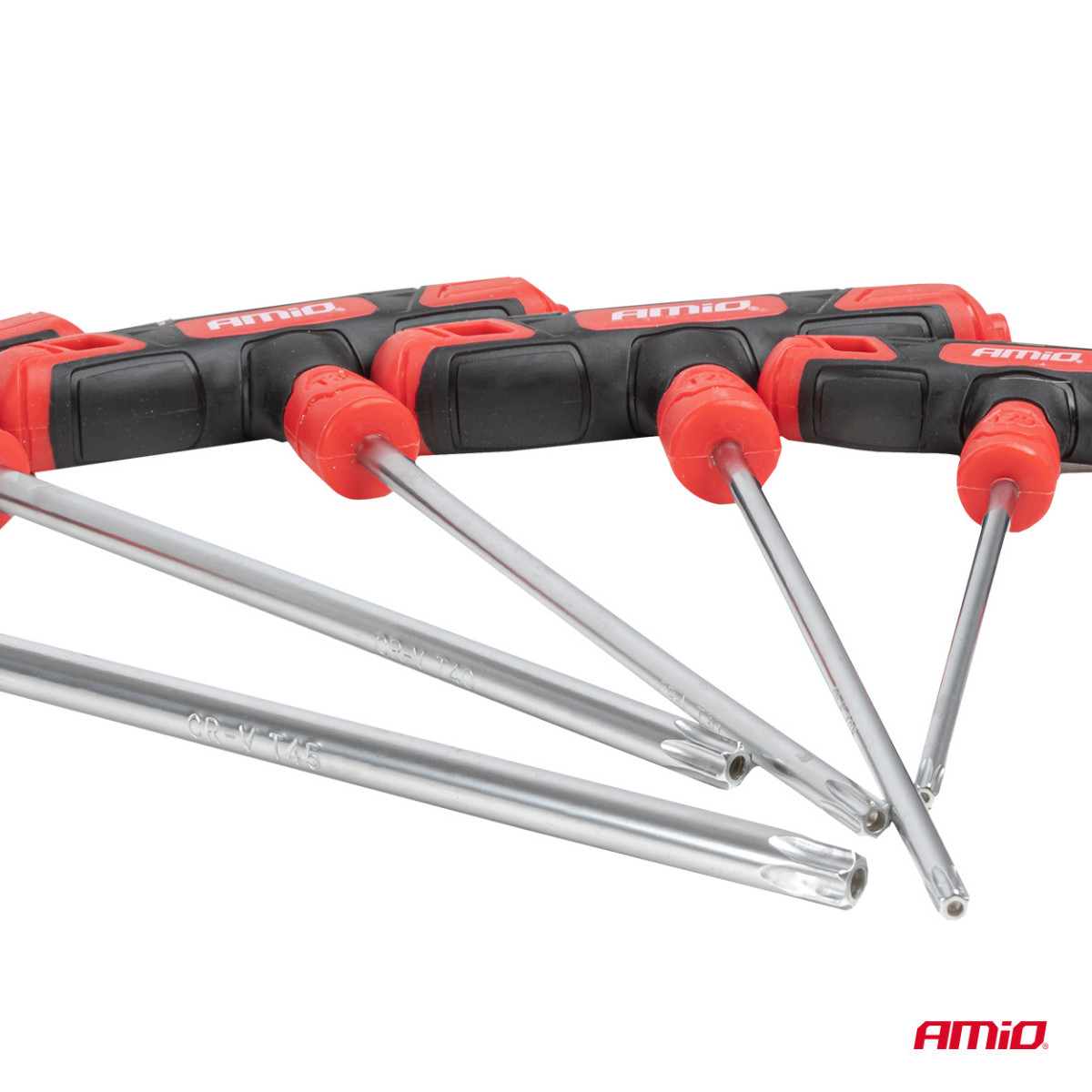 Torx atslēgu komplekts ar T veida rokturi, 8 gab. AMIO-04827