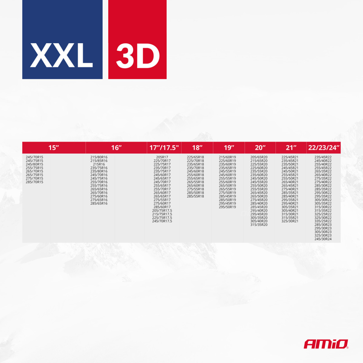 Tekstila sniega ķēdes 3D, XXL, 2 gab.