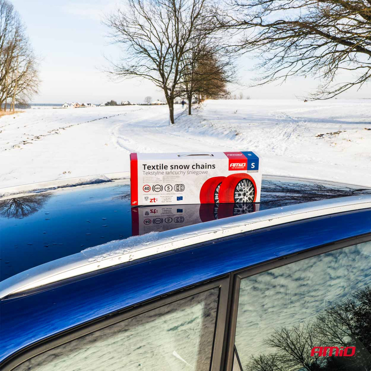 Tekstila sniega ķēdes, S, 2 gab.