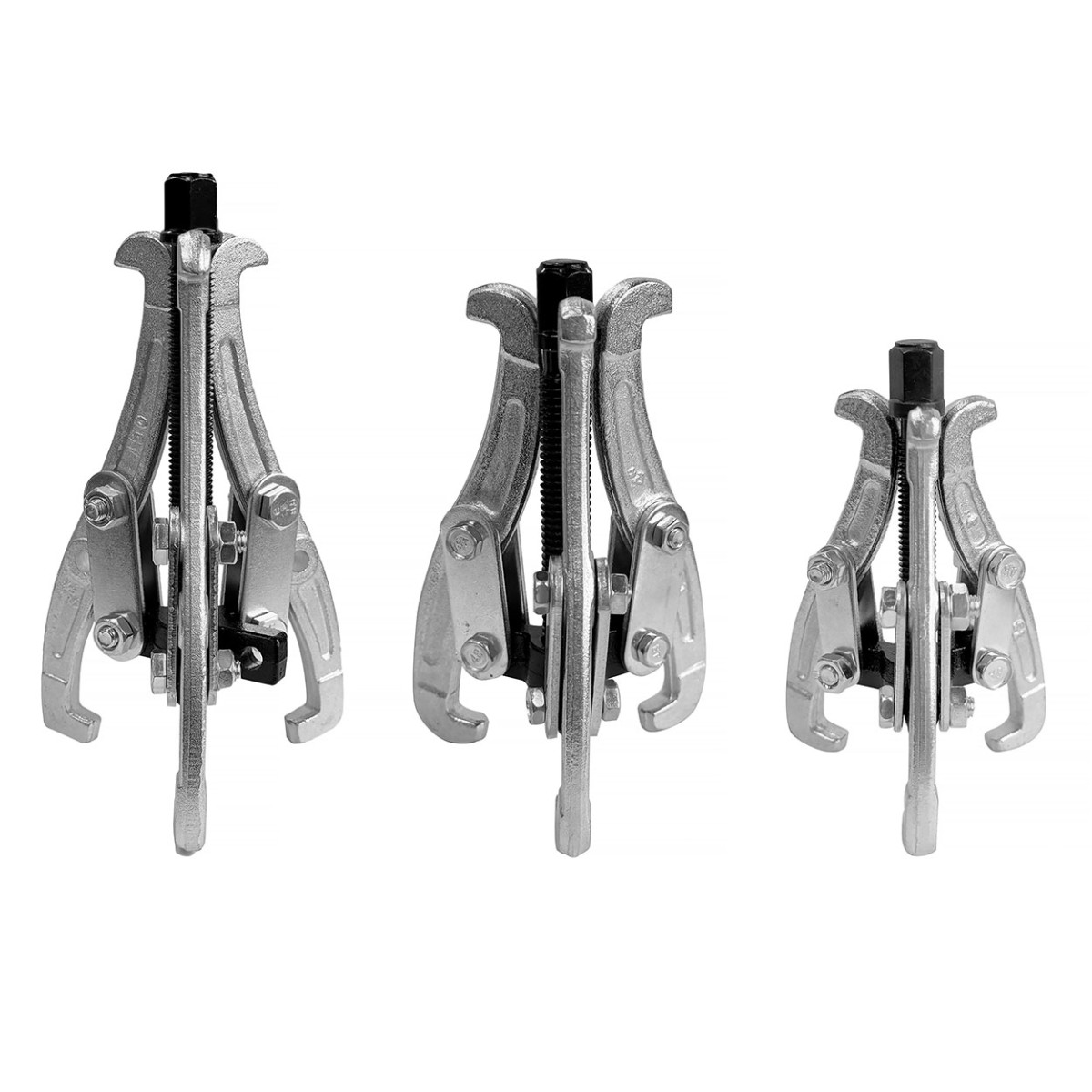 Trīsroku gultņu, skriemeļa, spararata un zobratu novilcēju instrumentu komplekts AMIO-04755