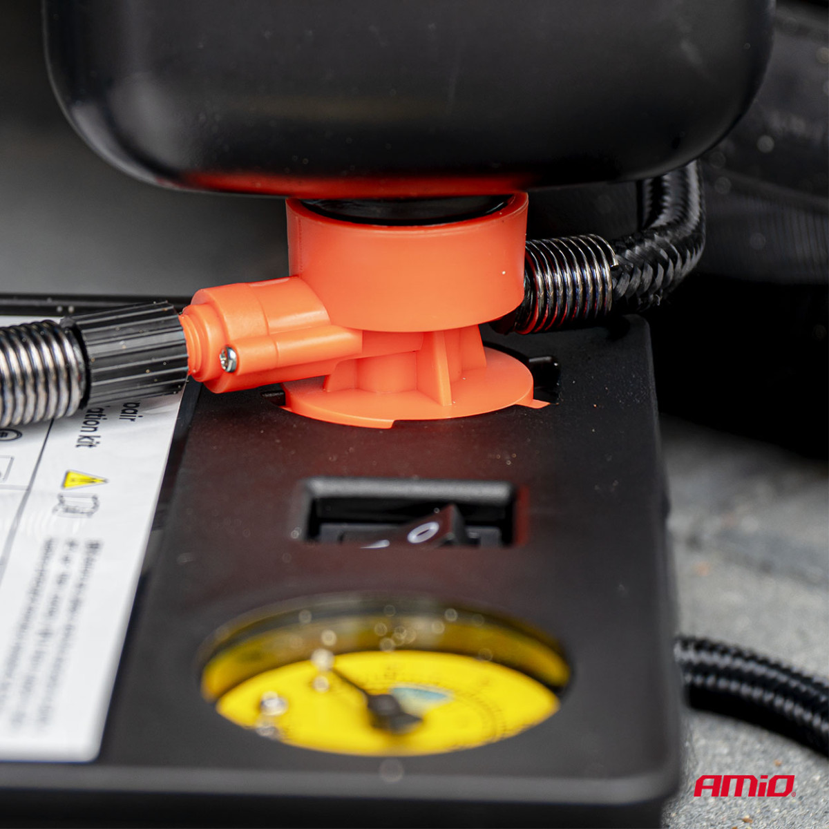 Riepu remonta komplekts ar kompresoru, 12 V, 31 mm, AMIO-04930