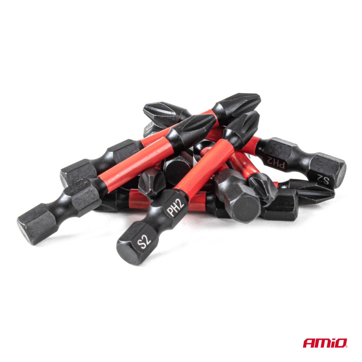 Elastīgi PH2 uzgaļi 1/4″, 50 mm, 10 gab. AMIO-04784